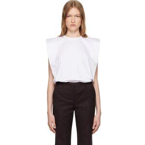 The Frankie Shop White Eva Padded Muscle Tank - XS